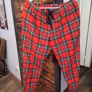 Youmita Red and Black Plaid Men's PJ Bottoms Size Medium